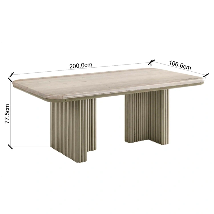 JUEGO COMEDOR MAISON LINETT CELINE 6 SILLAS BEIGE - 4