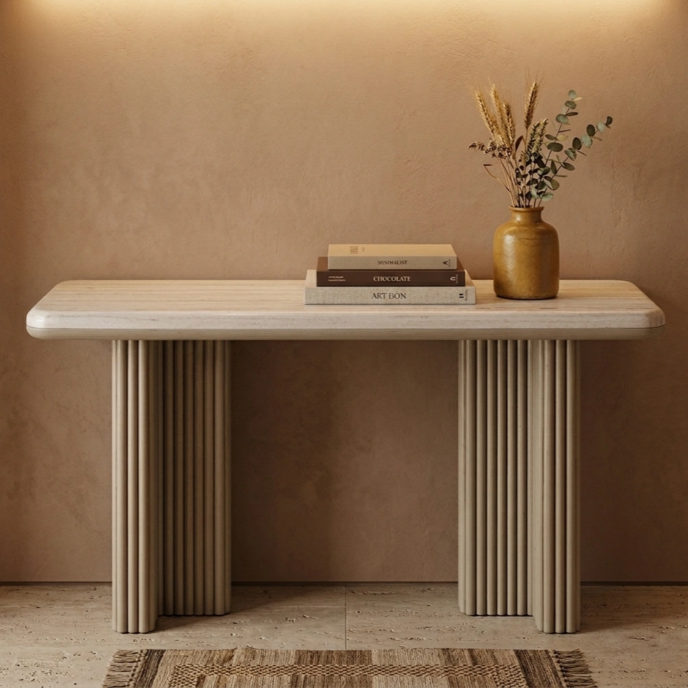 RECIBIDOR MAISON LINETT CELINE MÁRMOL BEIGE 135X50 CM - 1