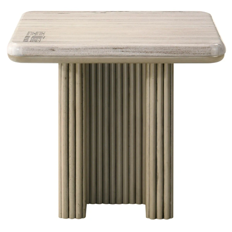 MESA LATERAL MAISON LINETT CELINE BEIGE 70X 70 CM - 2