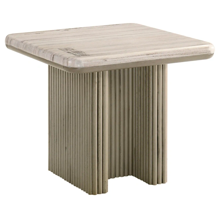 MESA LATERAL MAISON LINETT CELINE BEIGE 70X 70 CM - 4