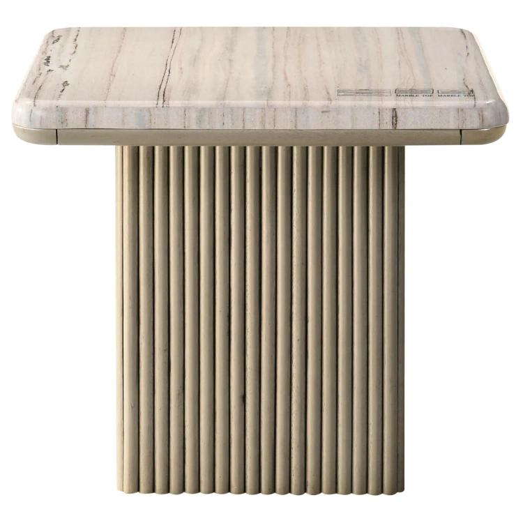 MESA LATERAL MAISON LINETT CELINE BEIGE 70X 70 CM - 5