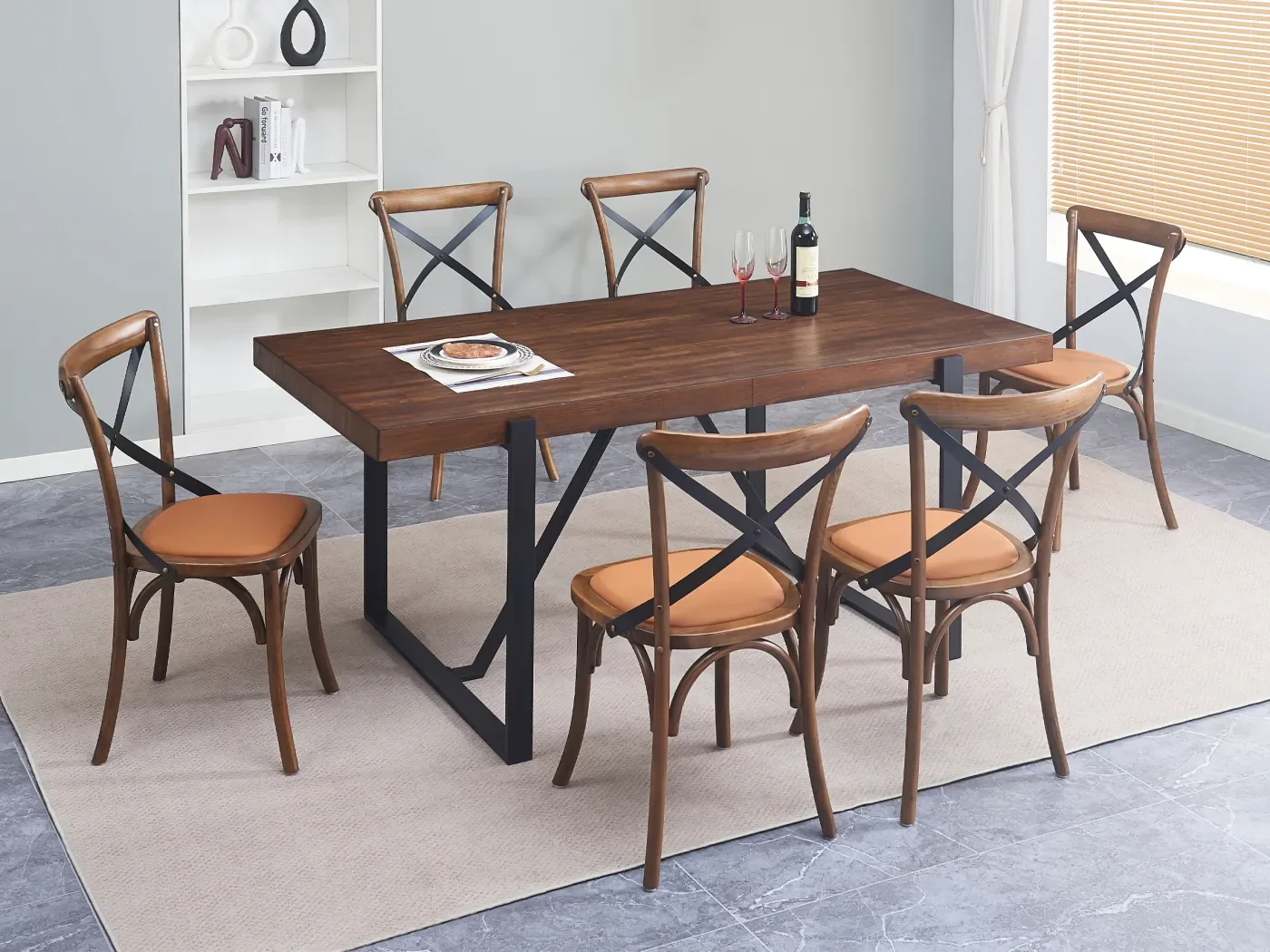 MESA DE COMEDOR RIPLEY HOME IRONBRIDGE 90X180 CM - 4