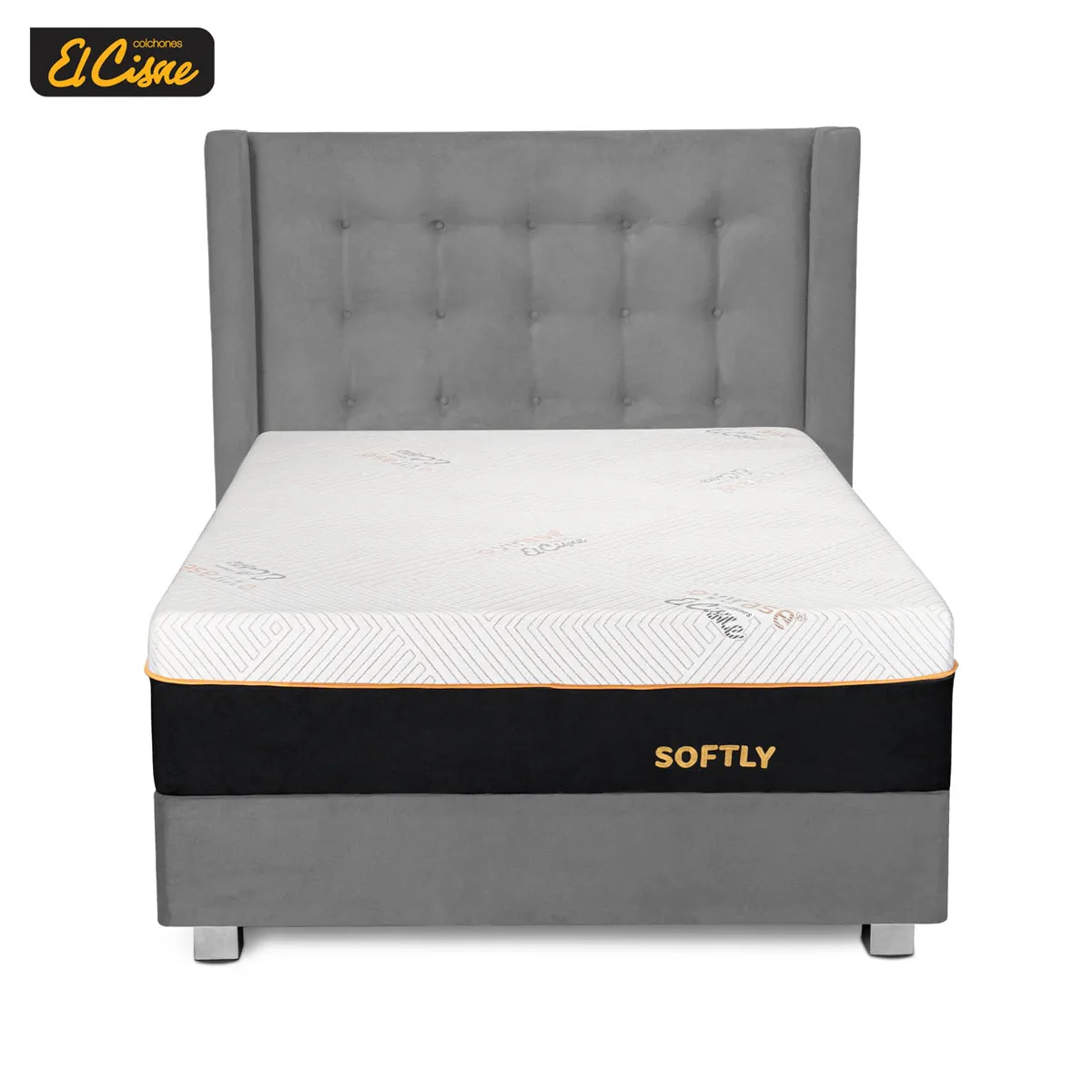 DORMITORIO AMERICANO EL CISNE HIPNOS SOFTLY 1.5 PLAZAS - 2