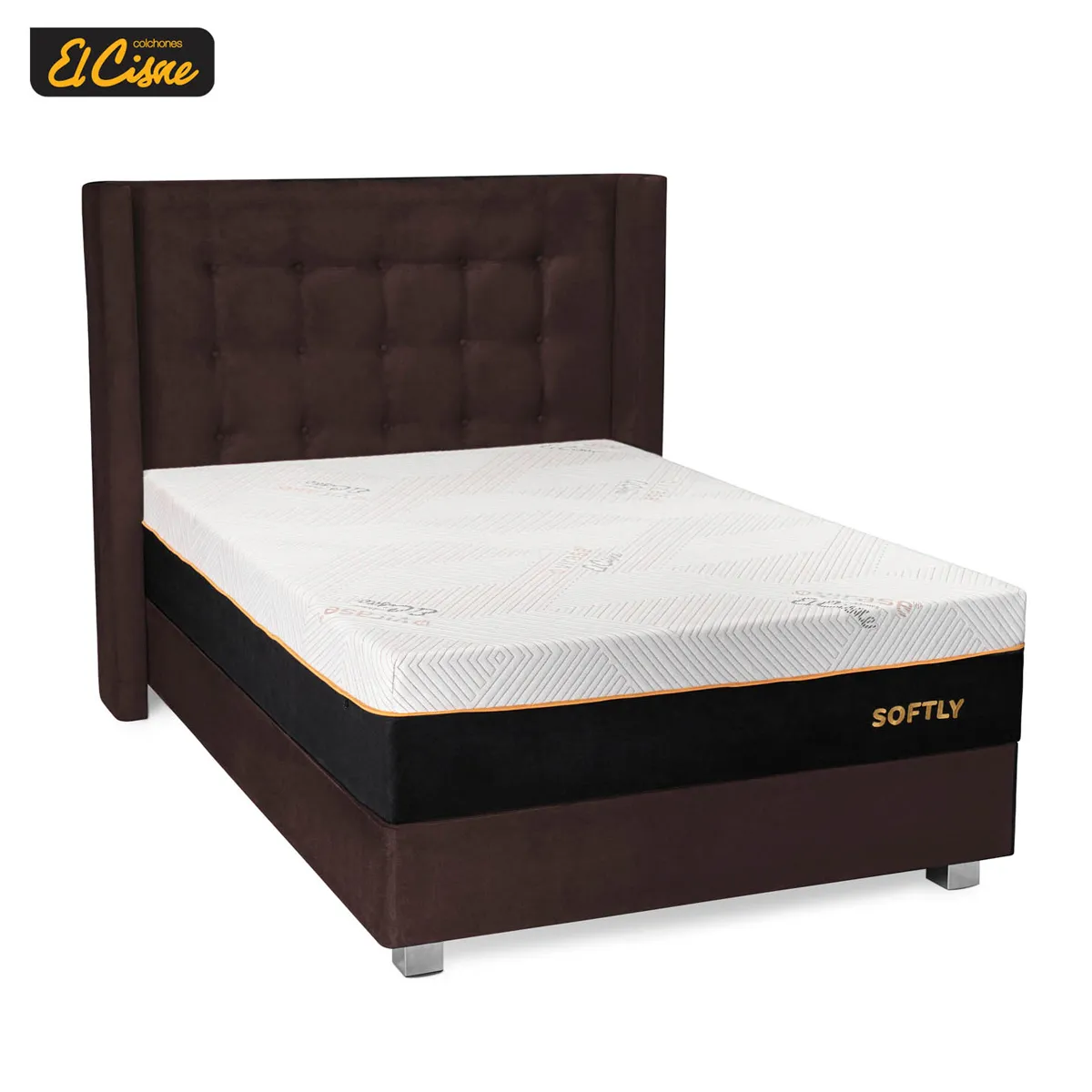 DORMITORIO AMERICANO EL CISNE HIPNOS SOFTLY 1.5 PLAZAS - 1