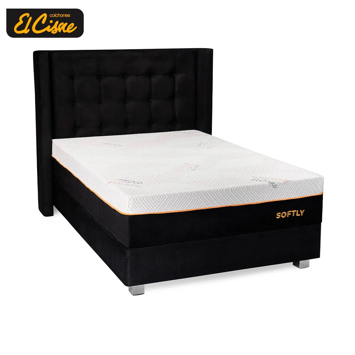 DORMITORIO AMERICANO EL CISNE HIPNOS SOFTLY QUEEN - 1