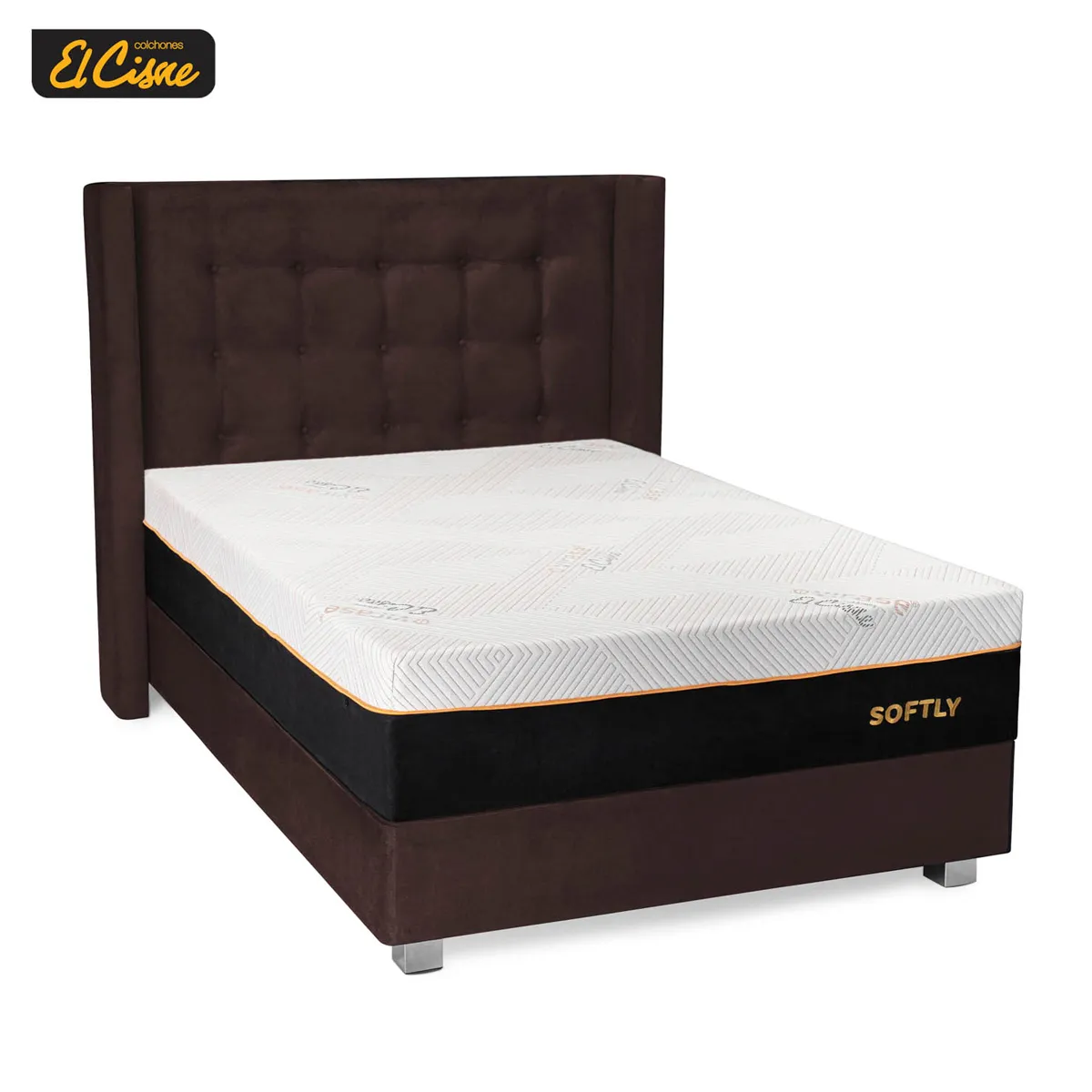 DORMITORIO AMERICANO EL CISNE HIPNOS SOFTLY QUEEN - 1