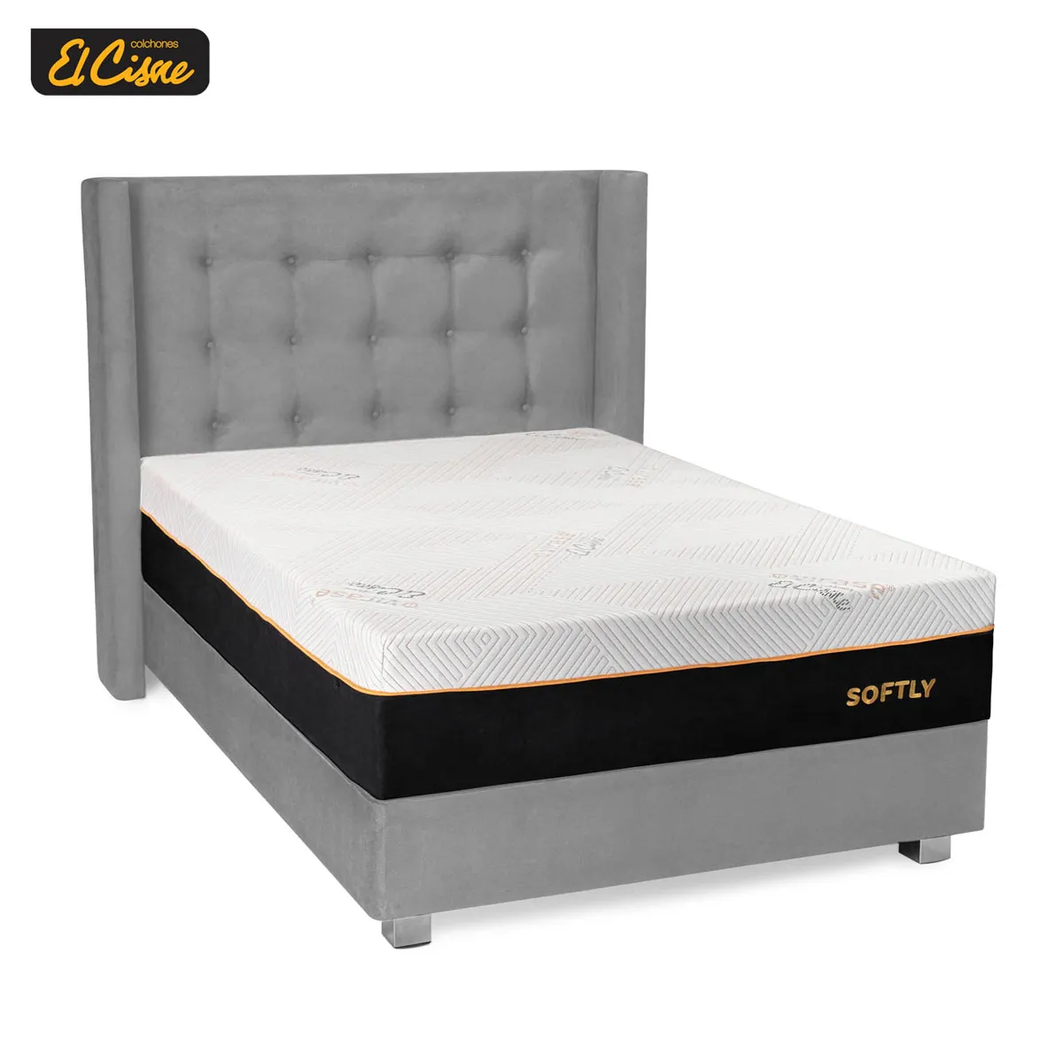 DORMITORIO AMERICANO EL CISNE HIPNOS SOFTLY KING - 1