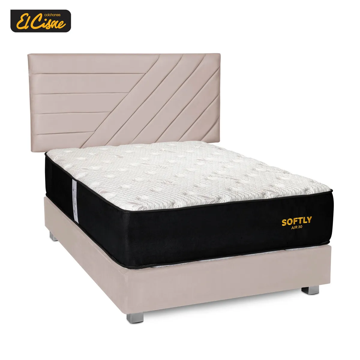 DORMITORIO AMERICANO EL CISNE STRIPES SOFTLY AIR30 QUEEN - 1