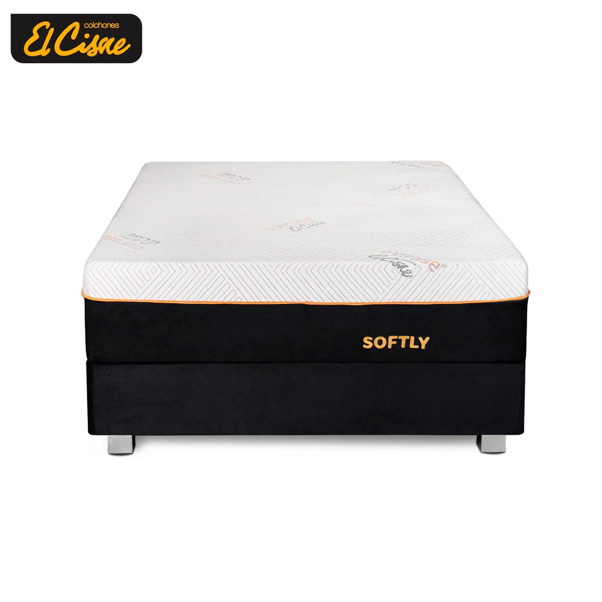 CAMA AMERICANA EL CISNE SOFTLY QUEEN BLANCO - 2