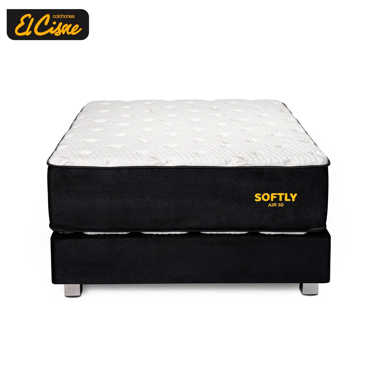 CAMA AMERICANA EL CISNE SOFTLY AIR30 2 PLAZAS BLANCO - 2