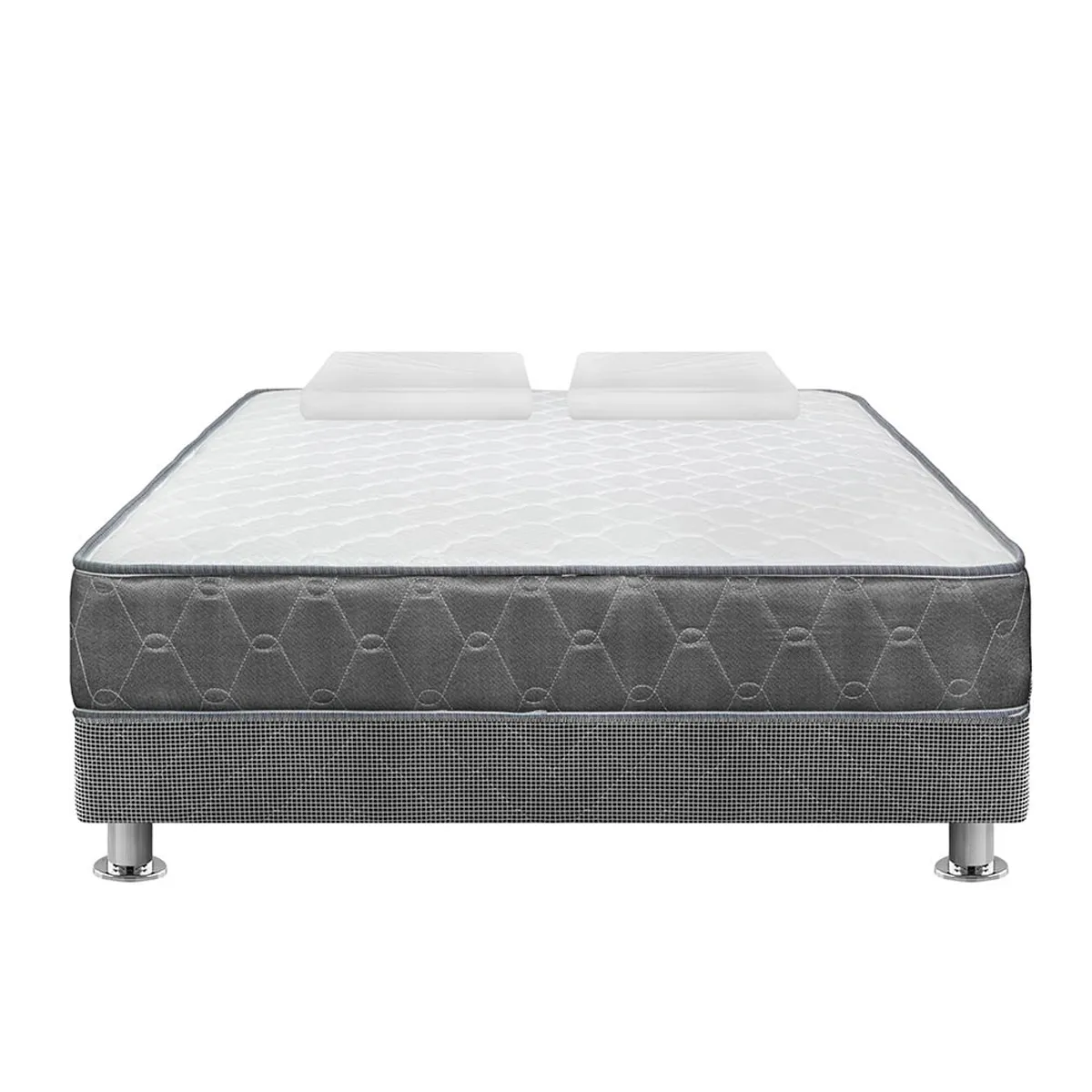 CAMA AMERICANA FORLI AQCUA 2 PLAZAS GRIS + EDREDÓN - 2