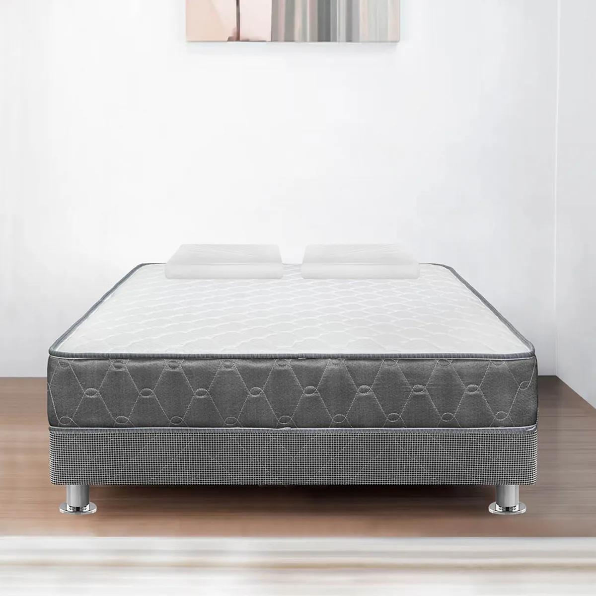 CAMA AMERICANA FORLI AQCUA 2 PLAZAS GRIS + EDREDÓN - 3