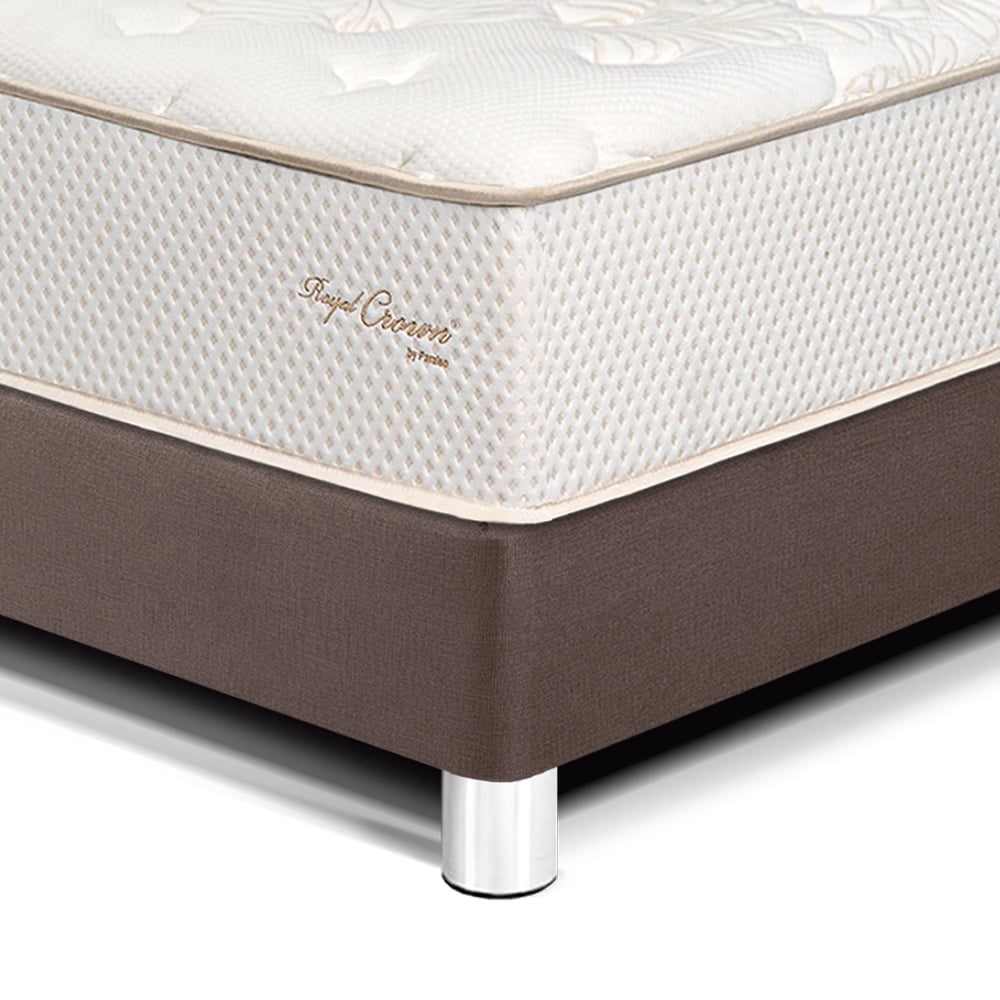 DORMITORIO PARAÍSO ROYAL CROWN QUEEN + VELADORES MOON CHOCOLATE + 2 ALMOHADAS VISCOELÁSTICAS - 2