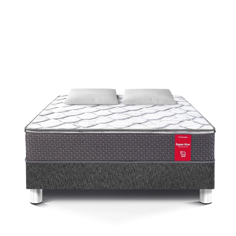 CAMA AMERICANA PARAÍSO SUPER STAR QUEEN CHARCOAL - 3