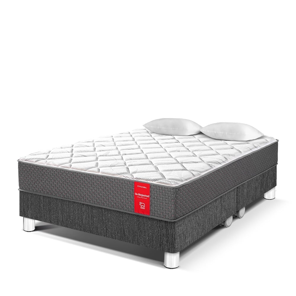 CAMA AMERICANA PARAÍSO SU MAJESTAD QUEEN CHARCOAL - 1