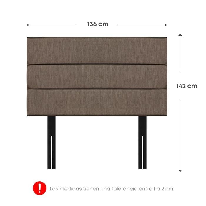 DORMITORIO AMERICANO FORLI POLARIS 2 PLAZAS CON CAJONES MARRÓN + VELADORES - 7