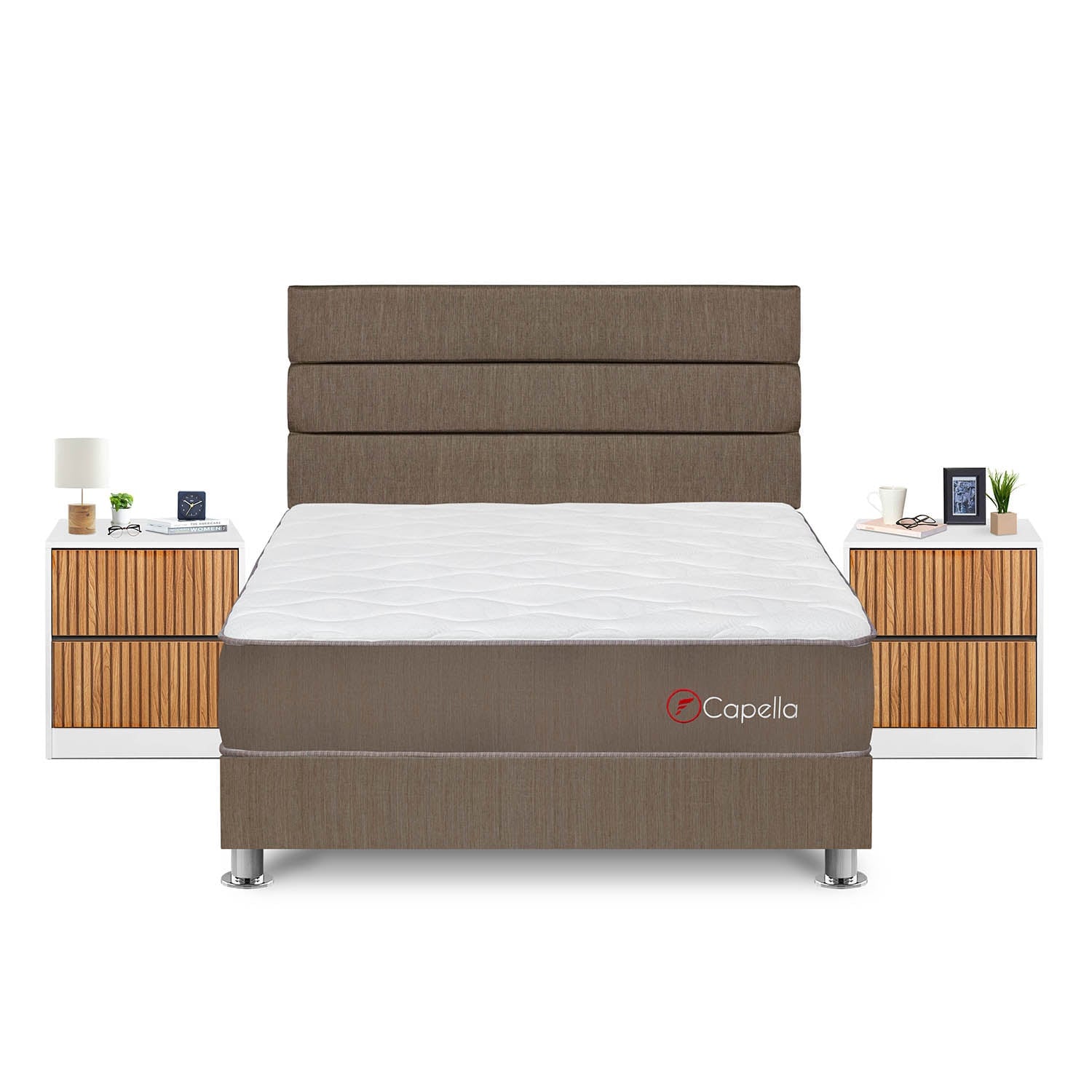 DORMITORIO AMERICANO FORLI CAPELLA QUEEN + VELADORES - 1