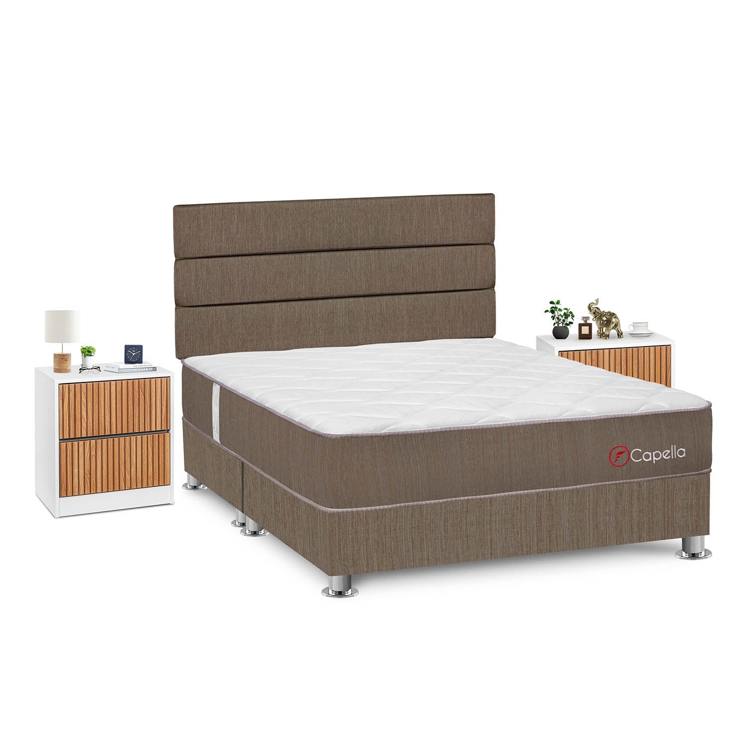 DORMITORIO AMERICANO FORLI CAPELLA QUEEN + VELADORES - 2