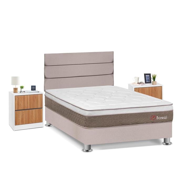 DORMITORIO AMERICANO FORLI BOREAL 2 PLAZAS + VELADORES - 2