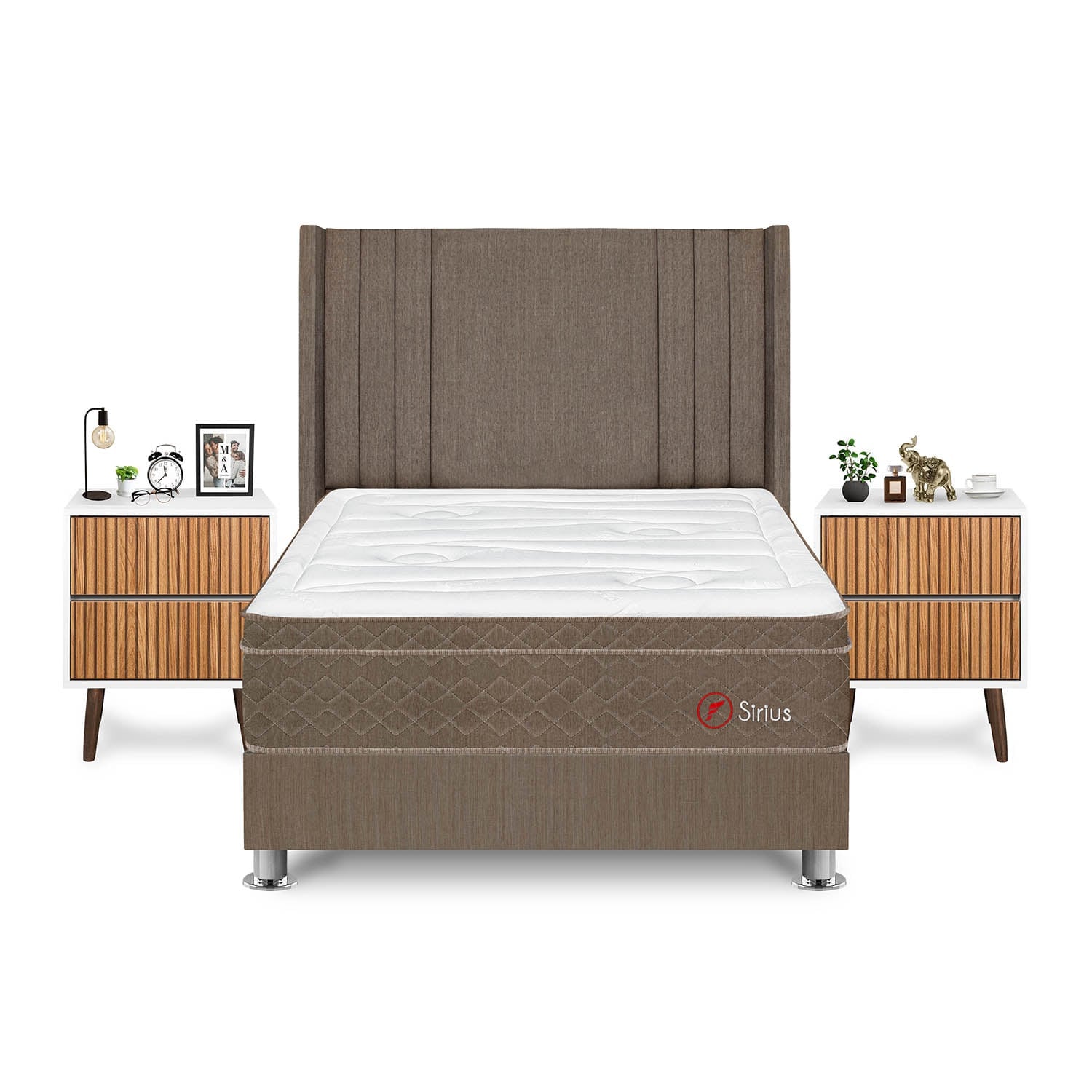 DORMITORIO AMERICANO FORLI SIRIUS 2 PLAZAS + VELADORES - 1