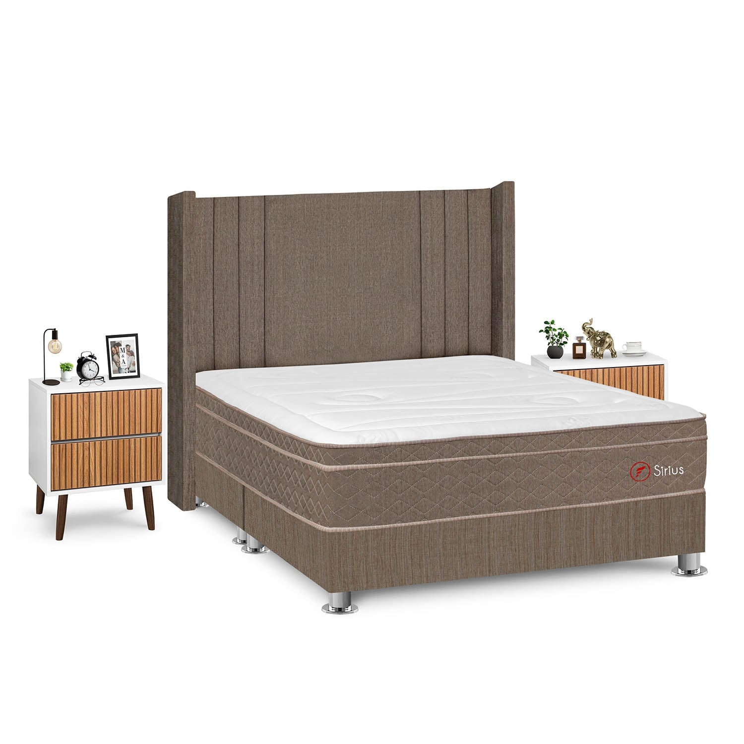 DORMITORIO AMERICANO FORLI SIRIUS QUEEN + VELADORES - 2