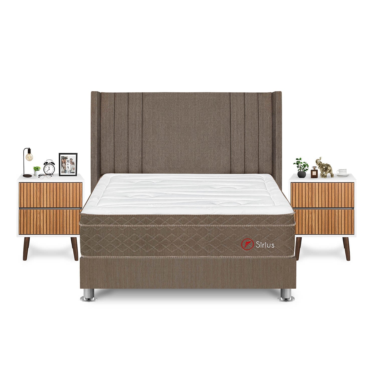DORMITORIO AMERICANO FORLI SIRIUS KING + VELADORES - 1