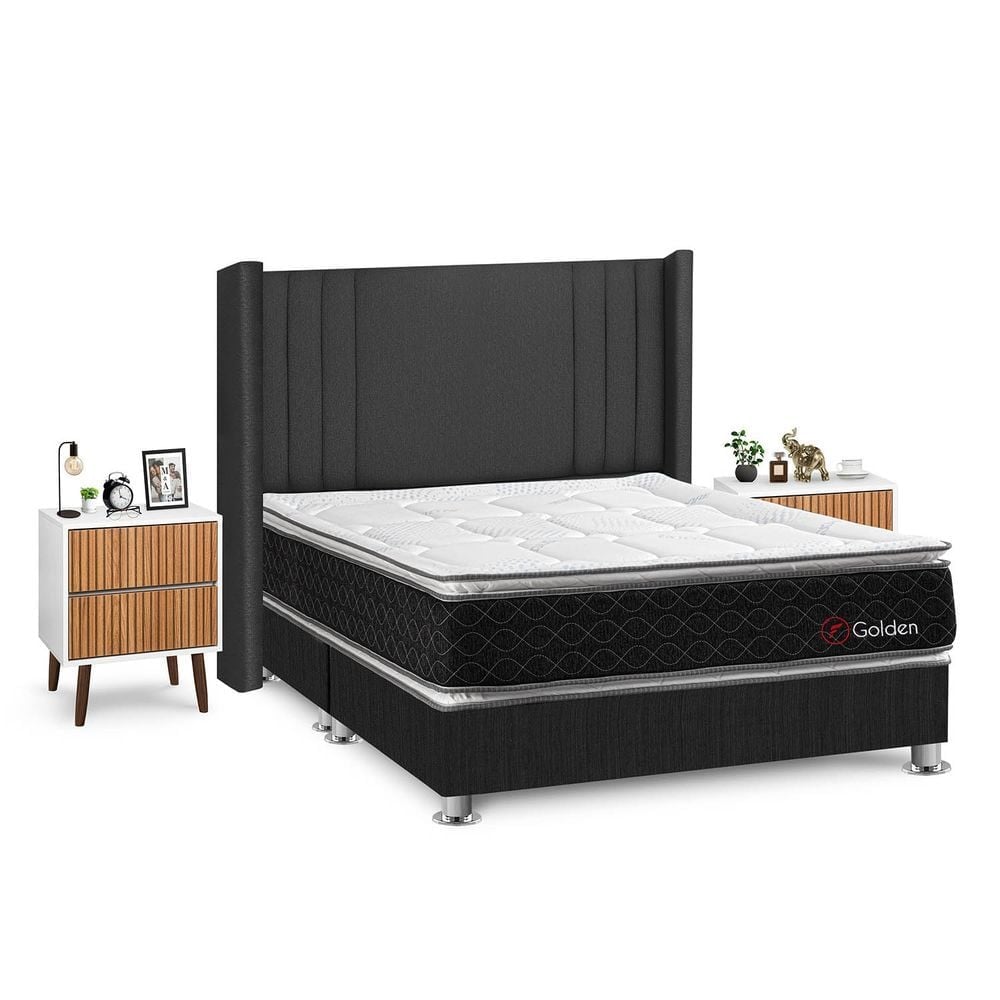 DORMITORIO AMERICANO FORLI GOLDEN KING + VELADORES - 2
