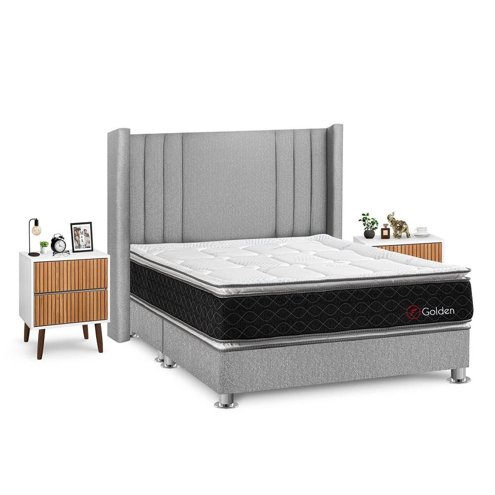 DORMITORIO AMERICANO FORLI GOLDEN KING + VELADORES - 2