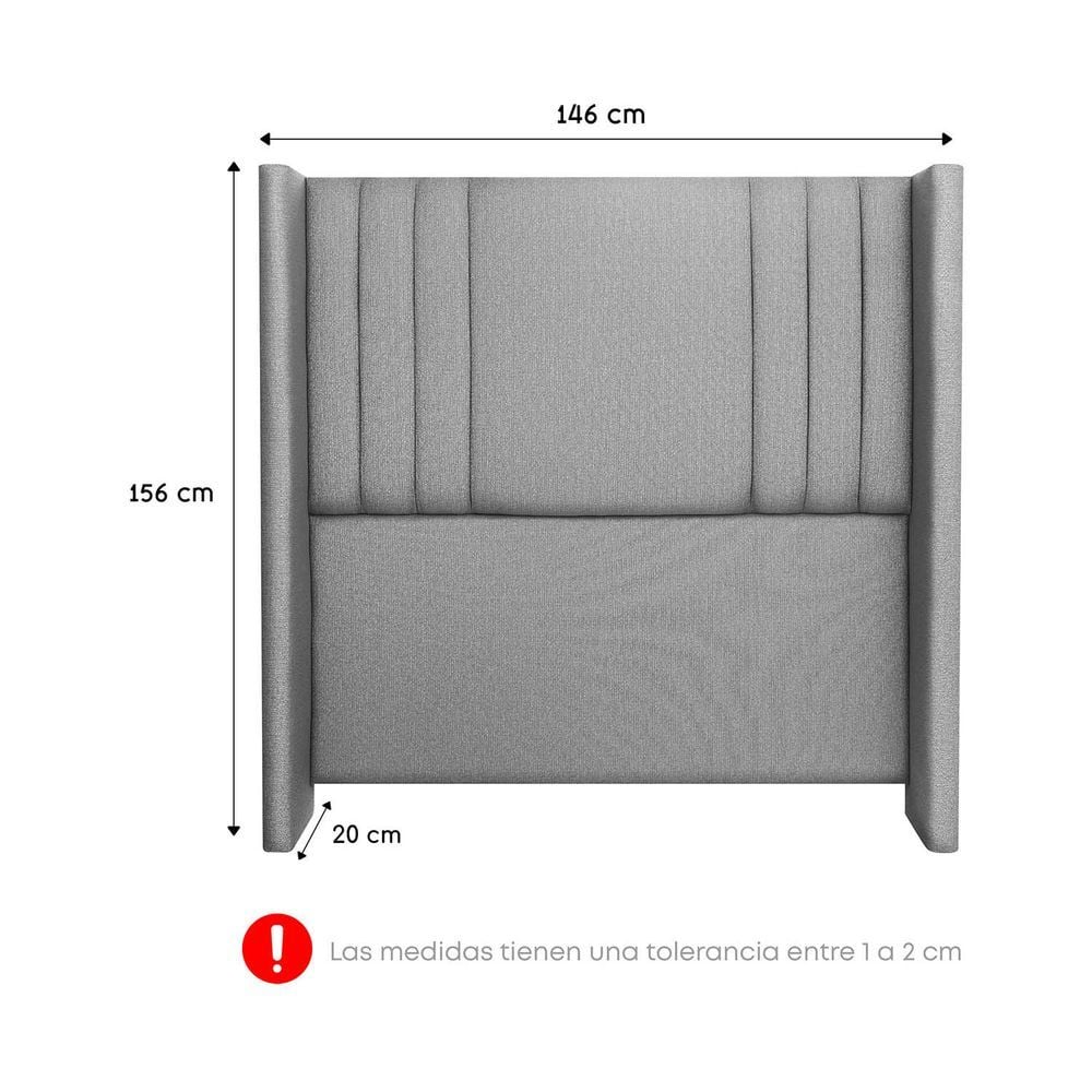 DORMITORIO AMERICANO FORLI PLATINIUM 2 PLAZAS + VELADORES - 7