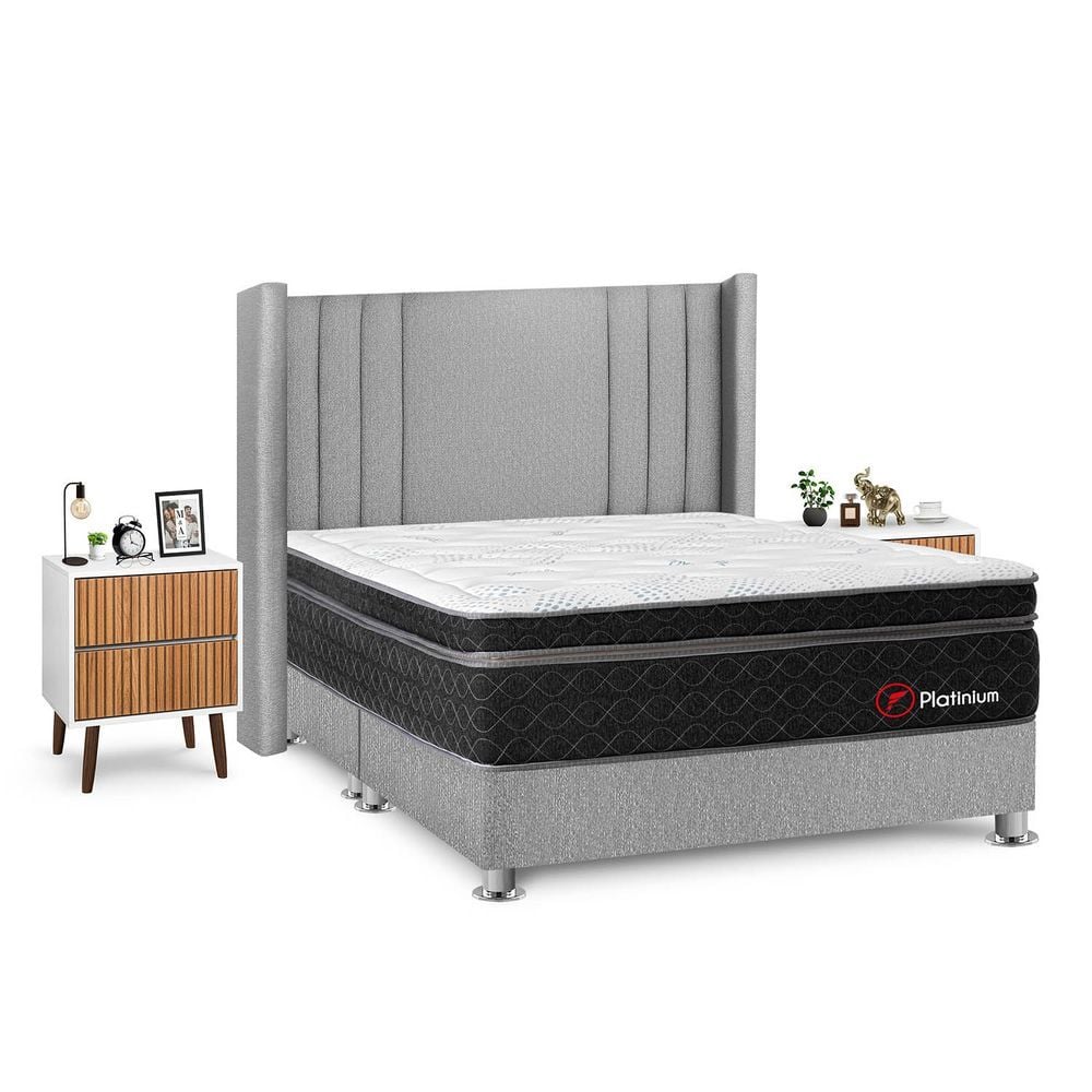 DORMITORIO AMERICANO FORLI PLATINIUM KING + VELADORES - 2