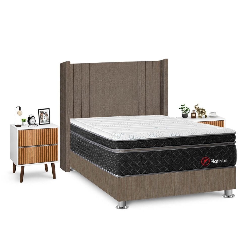 DORMITORIO AMERICANO FORLI PLATINIUM 2 PLAZAS + VELADORES - 2