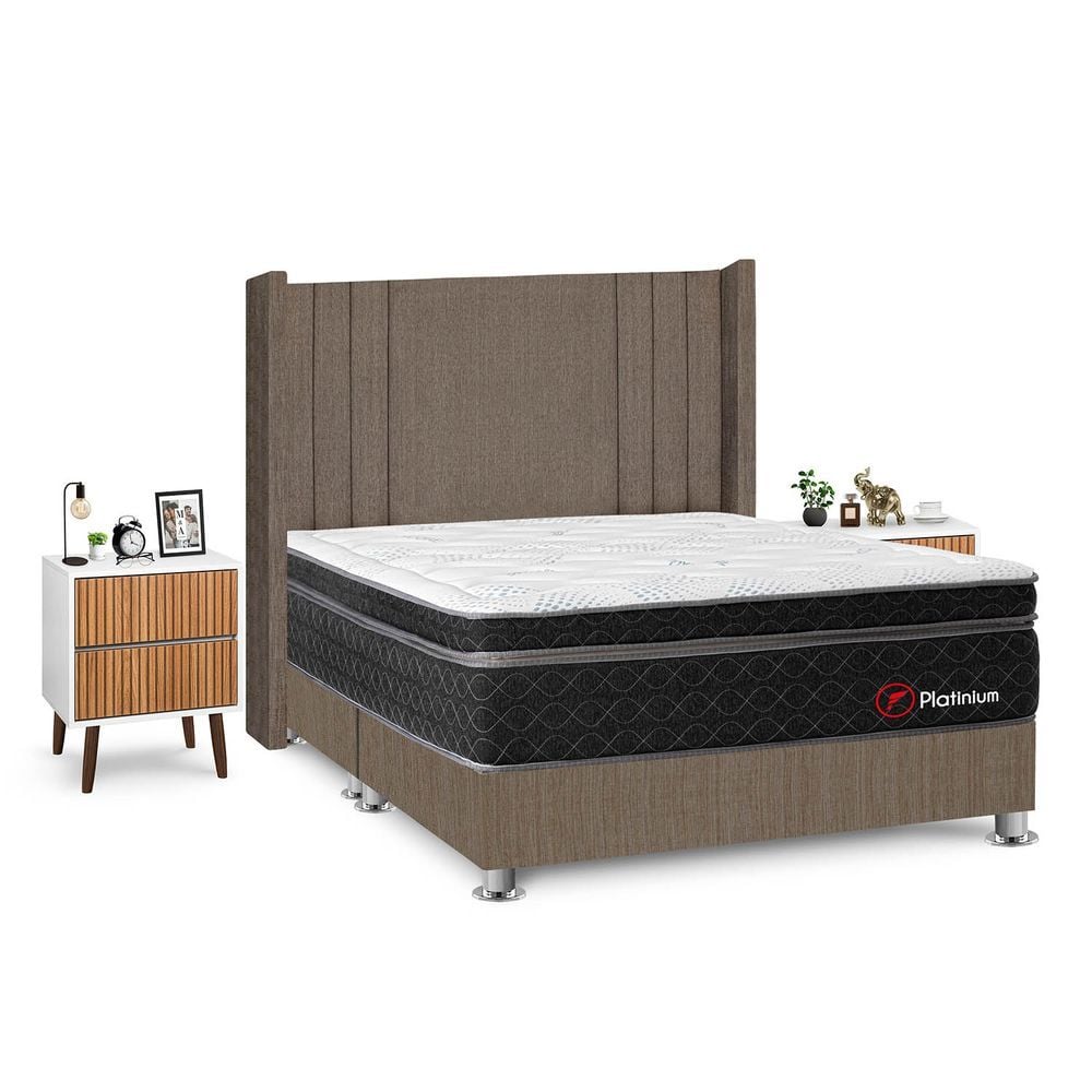 DORMITORIO AMERICANO FORLI PLATINIUM KING + VELADORES - 2