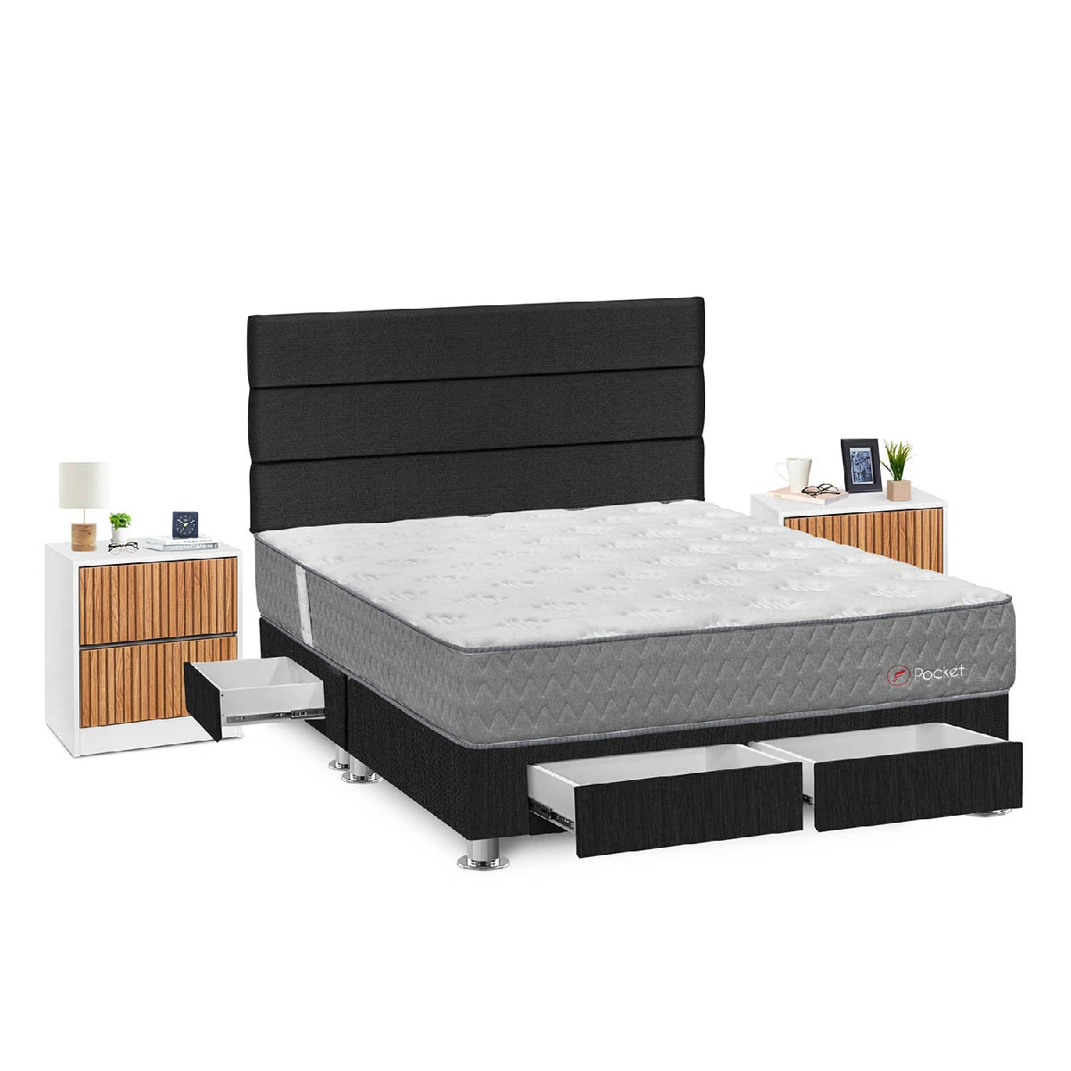 DORMITORIO FORLI POCKET QUEEN + VELADORES - 2