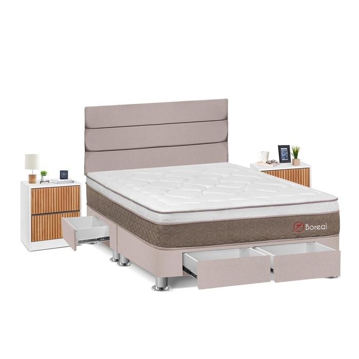 DORMITORIO FORLI BOREAL QUEEN + VELADORES - 2