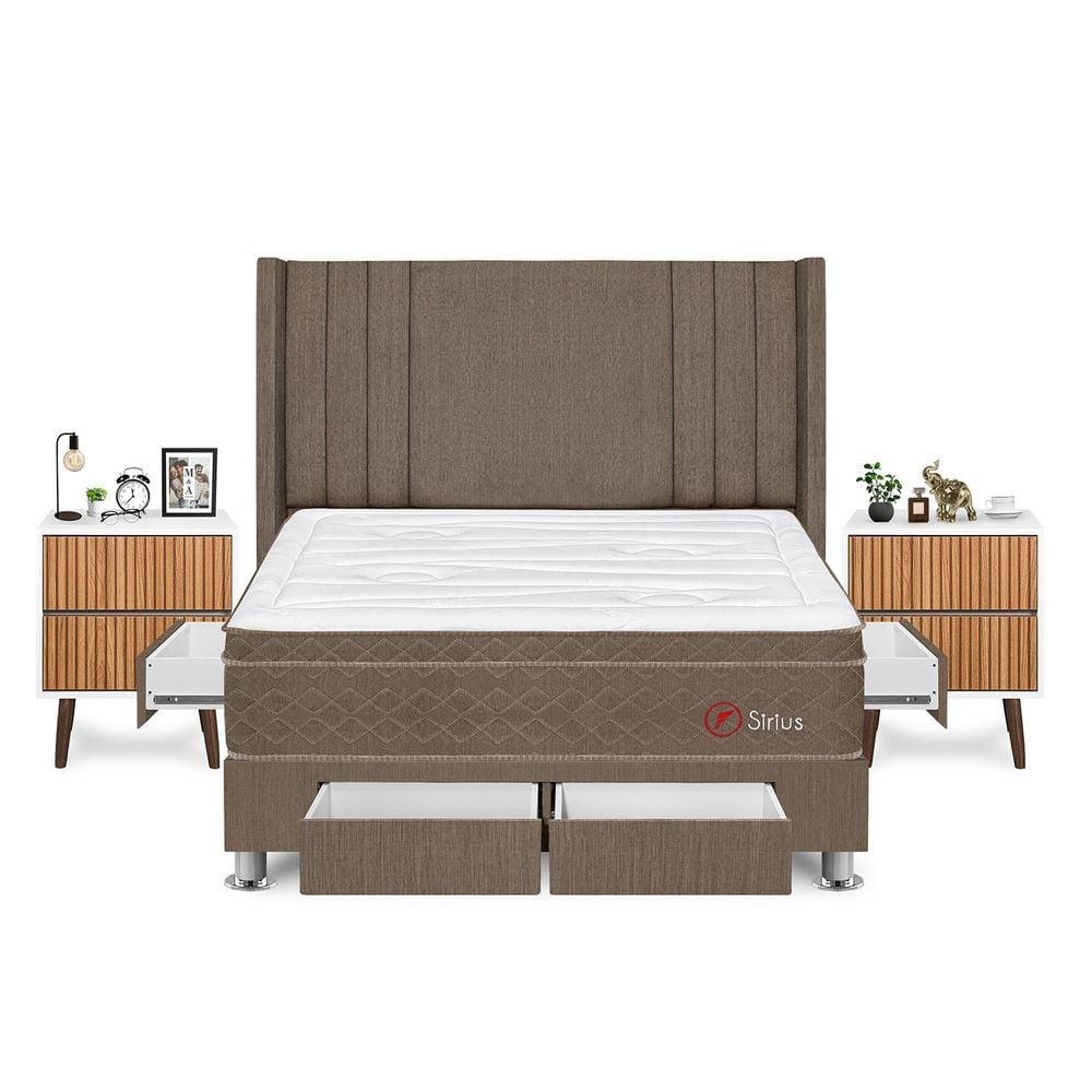 DORMITORIO FORLI SIRIUS KING + VELADORES - 1