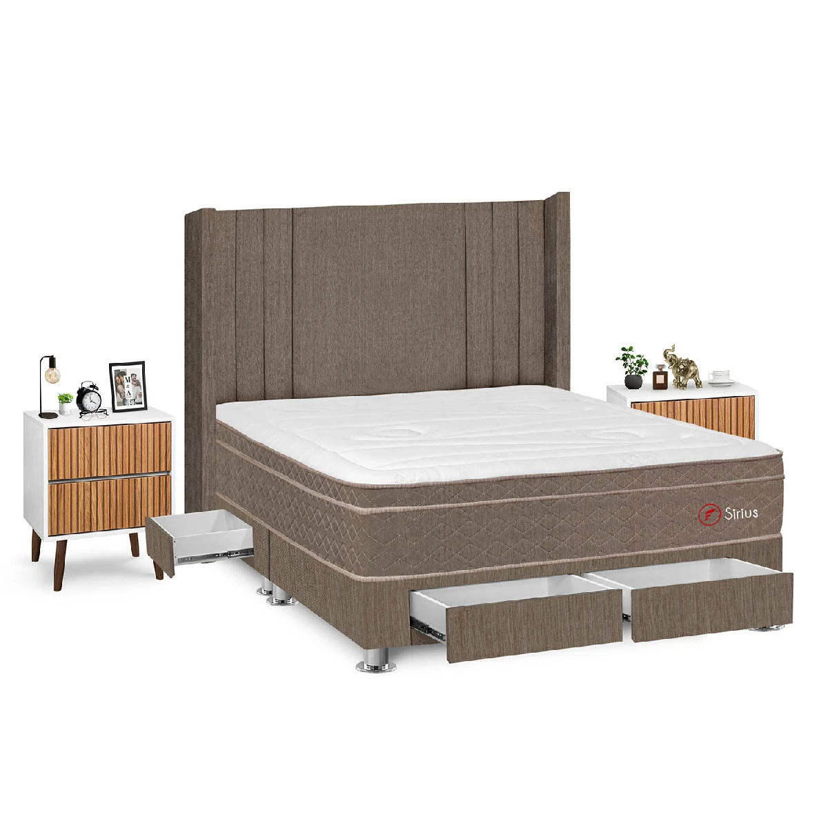 DORMITORIO FORLI SIRIUS KING + VELADORES - 2