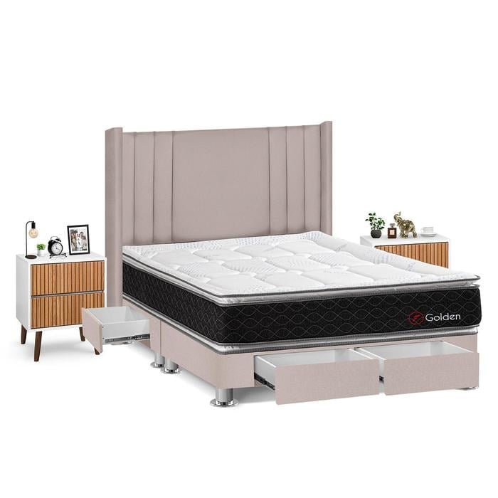 DORMITORIO FORLI GOLDEN KING + VELADORES - 2
