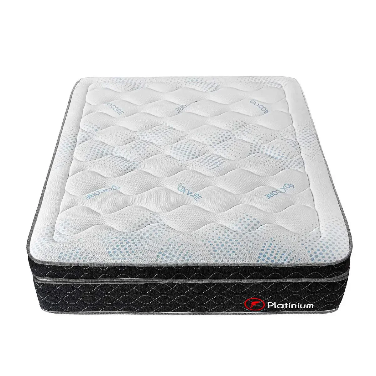 DORMITORIO FORLI PLATINIUM QUEEN CON CAJONES GRIS + VELADORES - 5
