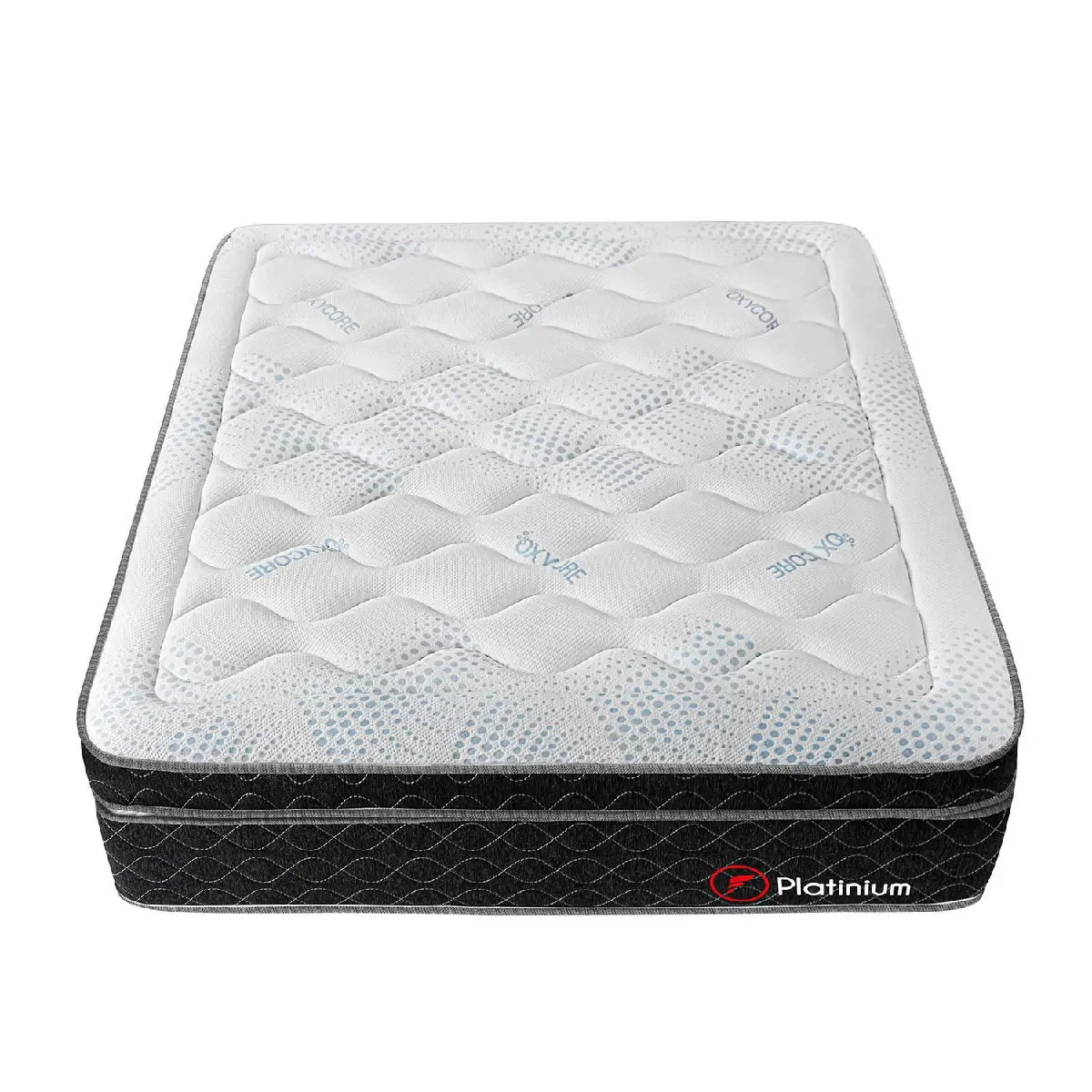 DORMITORIO FORLI PLATINIUM KING CON CAJONES GRIS + VELADORES - 5