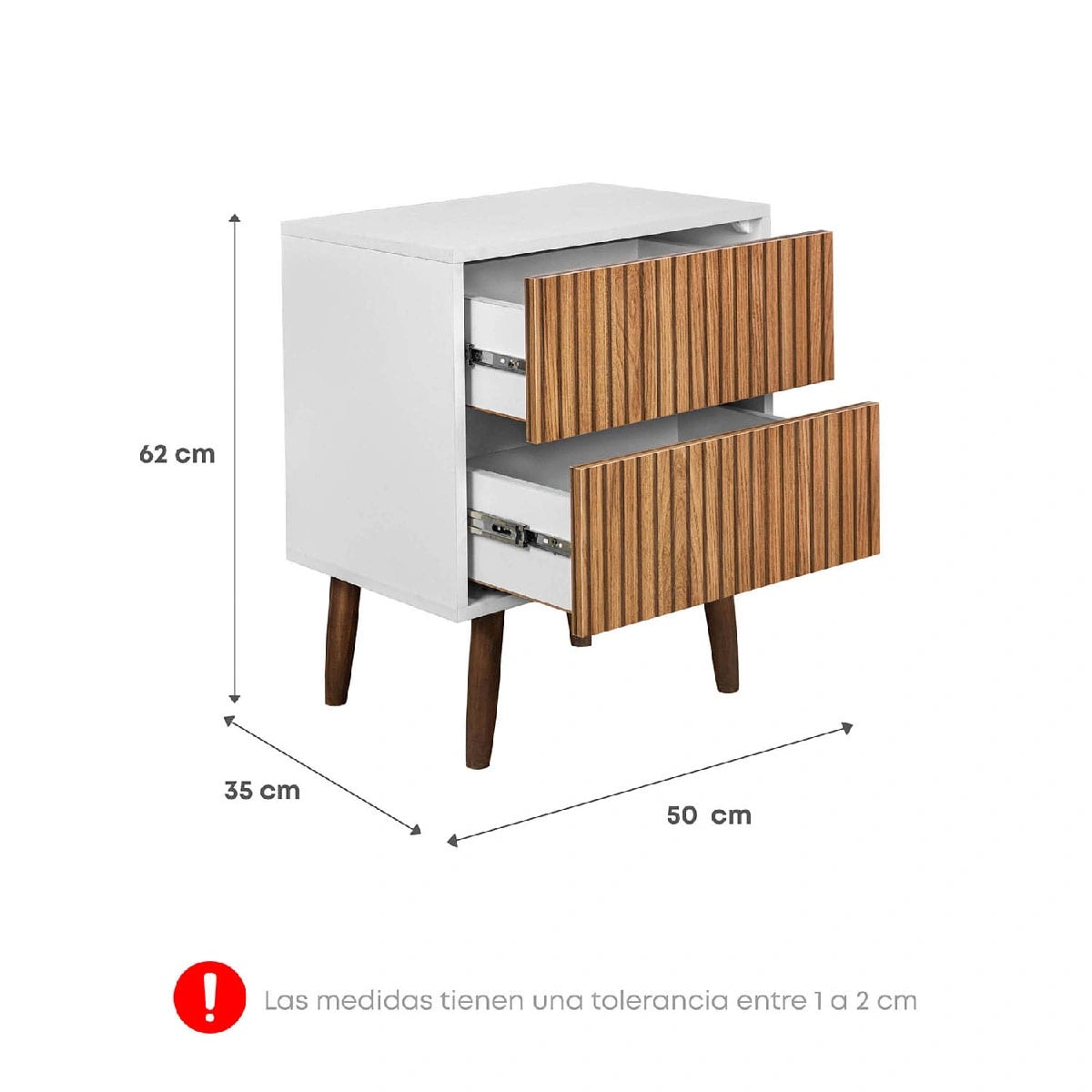 DORMITORIO FORLI PLATINIUM KING CON CAJONES GRIS + VELADORES - 6
