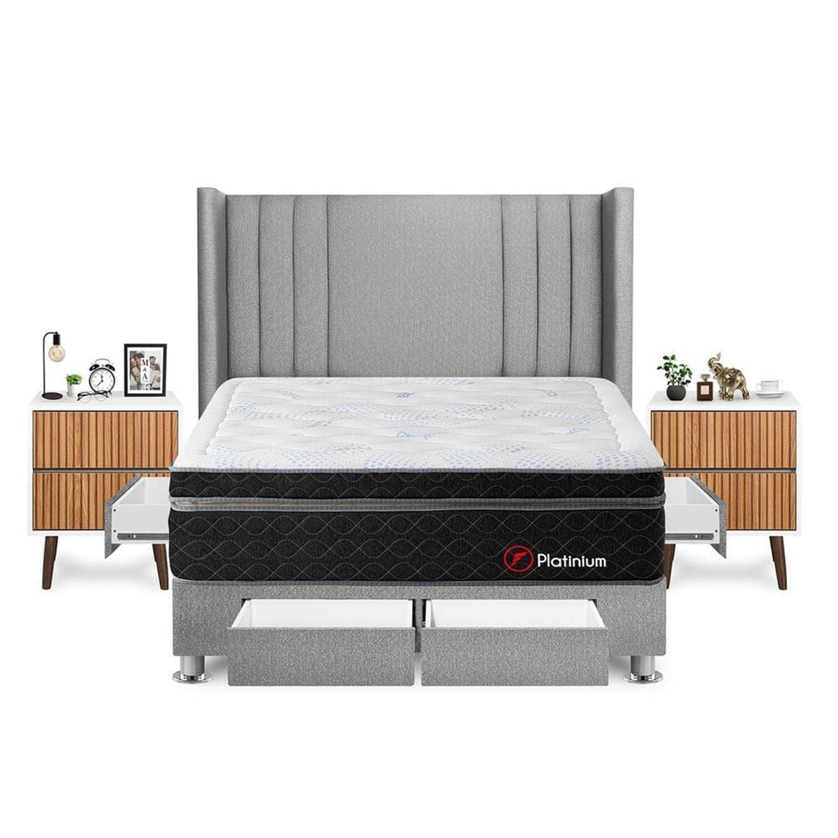 DORMITORIO FORLI PLATINIUM KING + VELADORES - 1