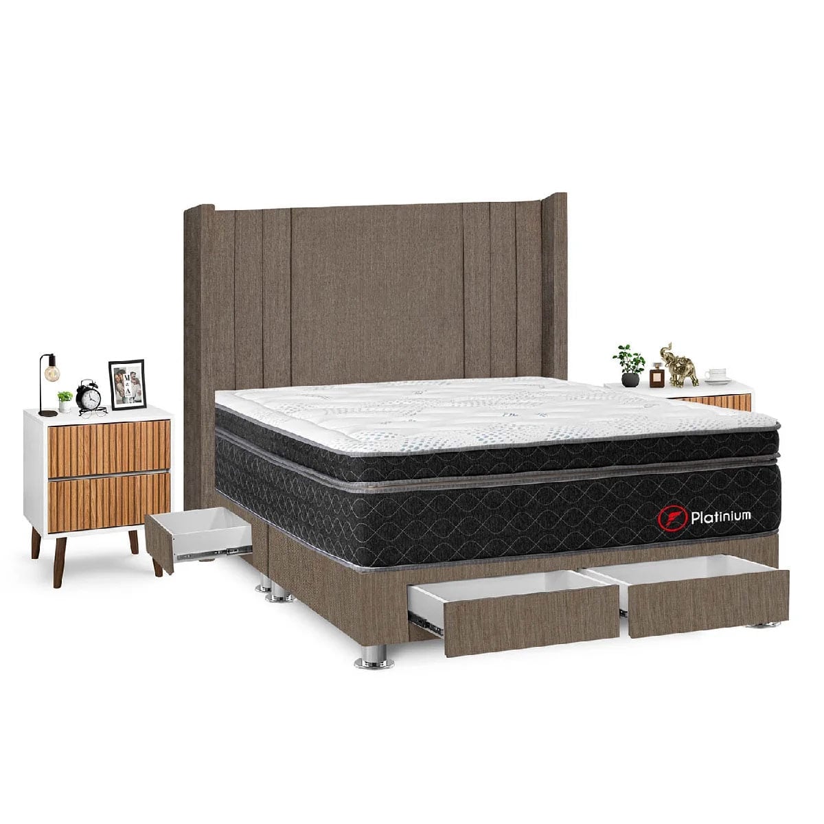 DORMITORIO FORLI PLATINIUM KING + VELADORES - 2