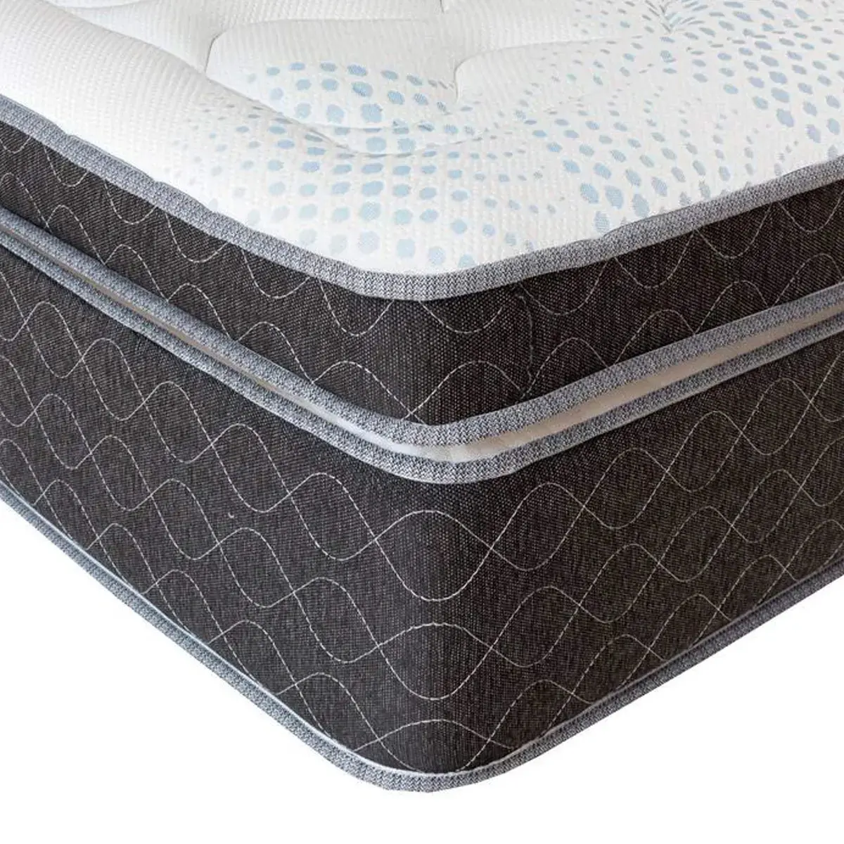 DORMITORIO FORLI PLATINIUM KING CON CAJONES BEIGE + VELADORES - 4