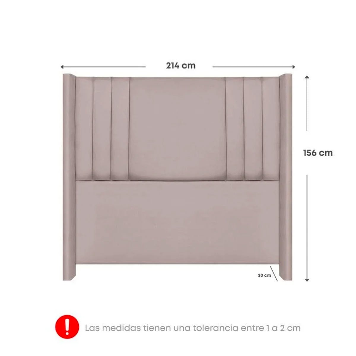 DORMITORIO FORLI PLATINIUM KING CON CAJONES BEIGE + VELADORES - 7