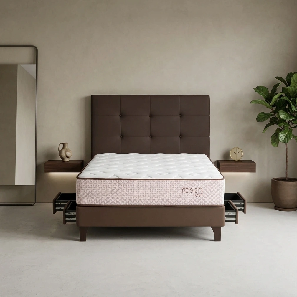 DORMITORIO EUROPEO CON CAJONES ROSEN REST 2 PLAZAS ISSEY - 1