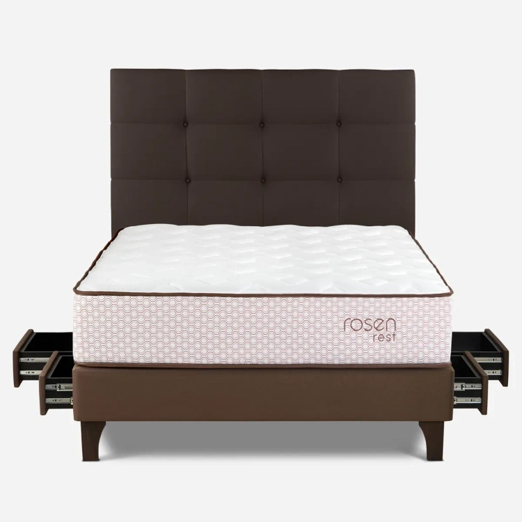 DORMITORIO EUROPEO CON CAJONES ROSEN REST 2 PLAZAS ISSEY - 2