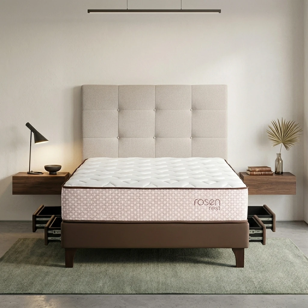 DORMITORIO EUROPEO CON CAJONES ROSEN REST 2 PLAZAS ISSEY - 1