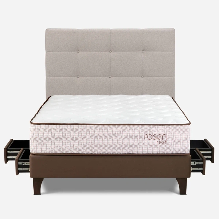 DORMITORIO EUROPEO CON CAJONES ROSEN REST 2 PLAZAS ISSEY - 2