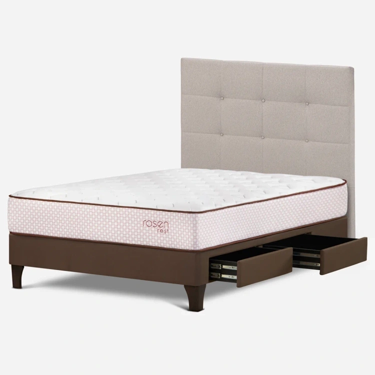 DORMITORIO EUROPEO CON CAJONES ROSEN REST 2 PLAZAS ISSEY - 4