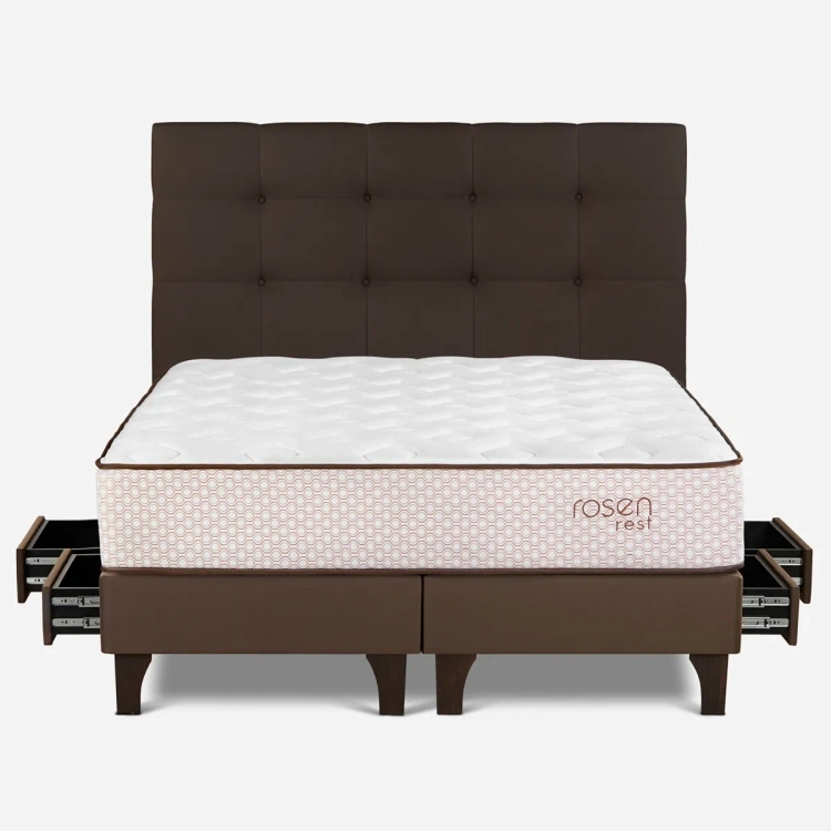 DORMITORIO EUROPEO CON CAJONES ROSEN REST QUEEN ISSEY - 2